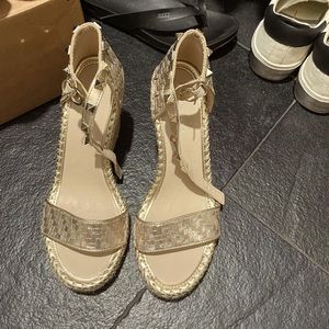 Marc Fisher Gold Stud Sandals